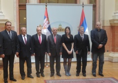 17 March 2014 The members of the Parliamentary Friendship Group with Azerbaijan with the Azerbaijani parliamentary delegation which observed the parliamentary elections in Serbia